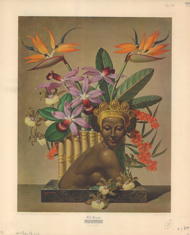 Bali Beauties, 1943 by Cosmo de Salvo - 14 X 17 Inches (Offset Lithograph)