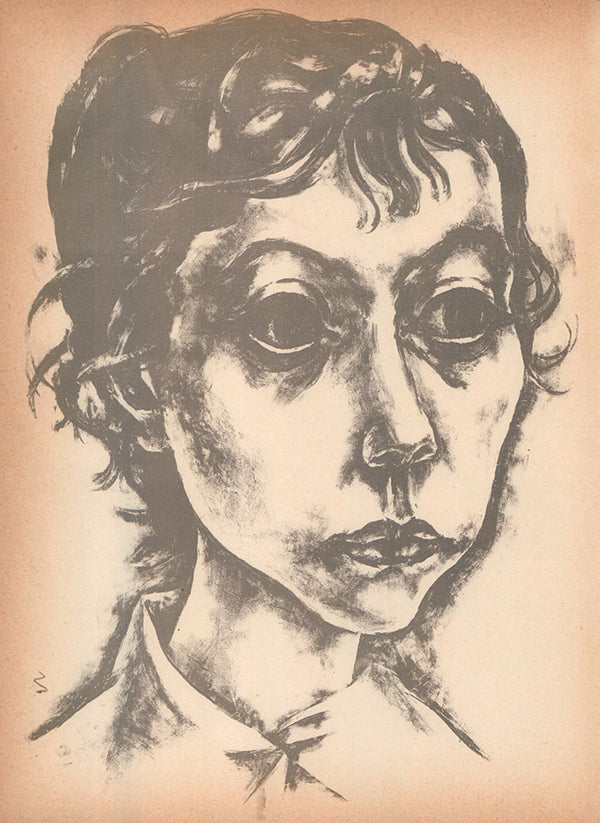 Girl's Head (Mädchenkopf), 1919 by Ignaz Epper - 10 X 14 Inches (Lithograph Signed and Titled)
