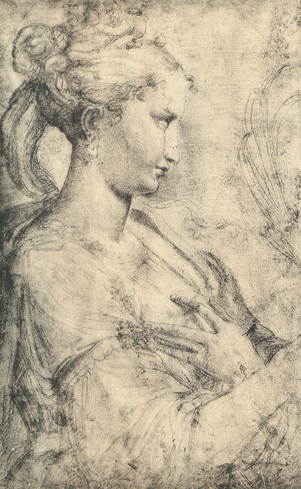 Santa Caterina by Francesco Mazzola Parmigianino - 9 X 14 Inches (Offset Lithograph)