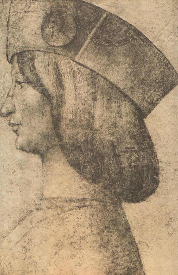 Testa di Giovane di Profilo by Giovanni Bellini - 9 X 14 Inches (Offset Lithograph Fine Art Print)