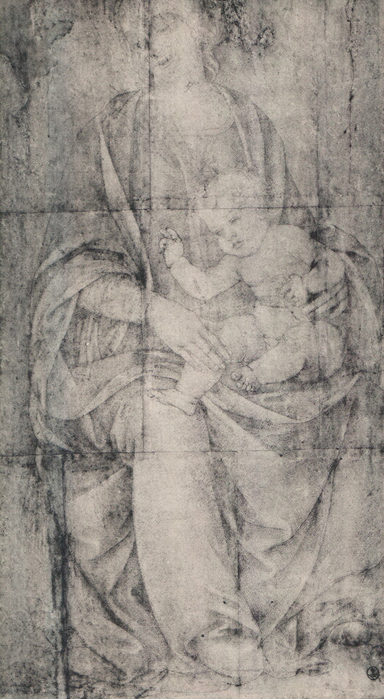 Madonna e Bambino by Lorenzo di Credi - 8 X 14 Inches (Offset Lithograph)