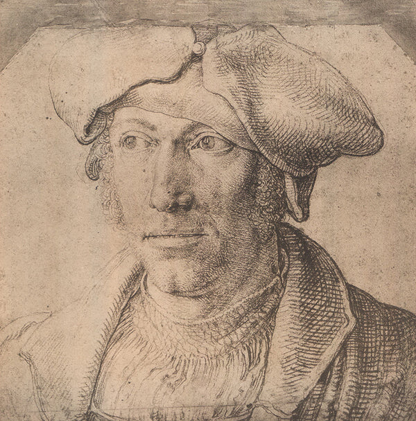 Portrait of a Man, 1521 by Lucas van Leyden - 12 X 12 Inches (Offset Lithograph Fine Art Print)
