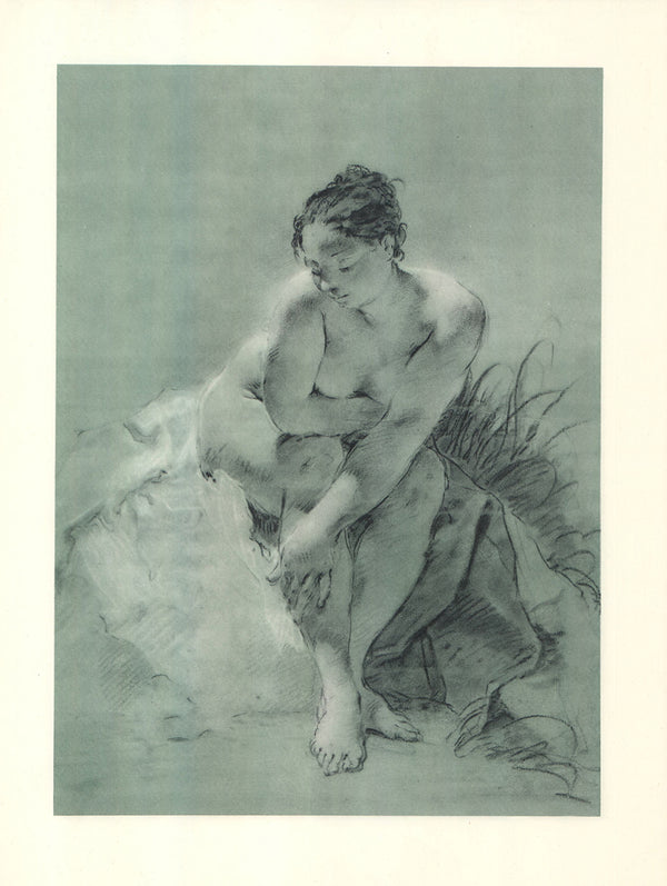 Nude in the Sun by Giovanni Battista Piazzetta - 13 X 18 Inches (Offset Lithograph Fine Art Print)