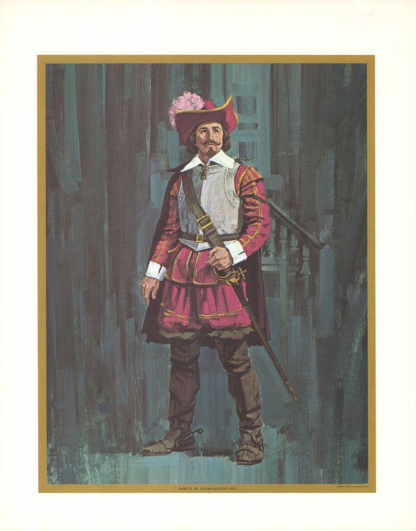 Samuel de Champlain by Tom McNeely - 16 X 20 Inches (Art Print)