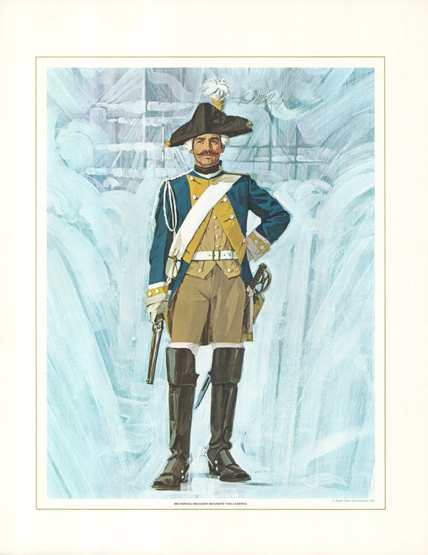 Brunswick Dragoon Regiment Von Ludewig by Tom McNeely - 16 X 20 Inches (Art Print)