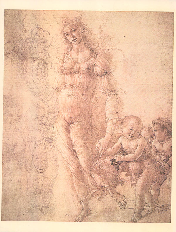 L Abbondanza by Sandro Botticelli - 10 X 13 Inches (Offset Art Print)