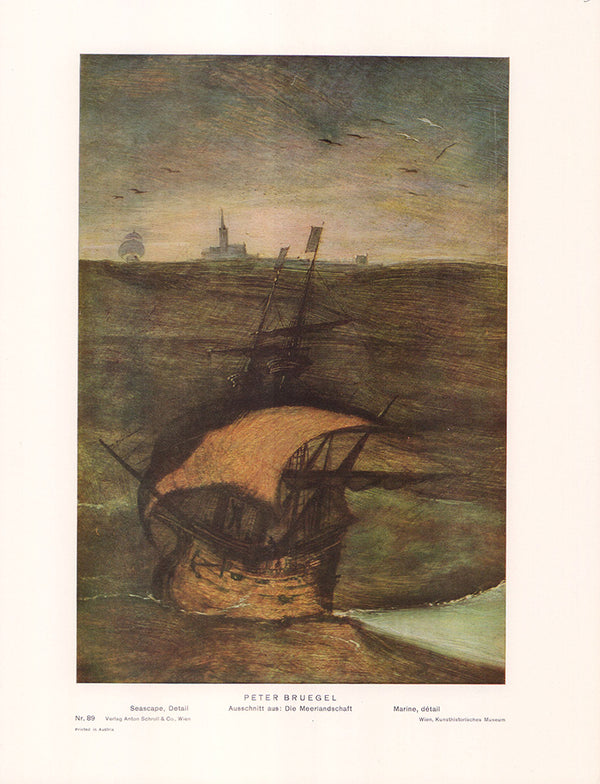 Seascape by Peter Bruegel - 11 X 15 Inches (Offset Lithograph)