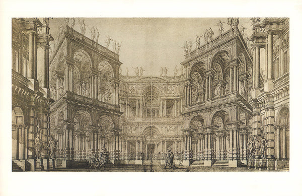 Veduta Scenografica by Galli da Giovanni Maria Bibbiena - 11 X 16 Inches (Offset Lithograph Fine Art Print)