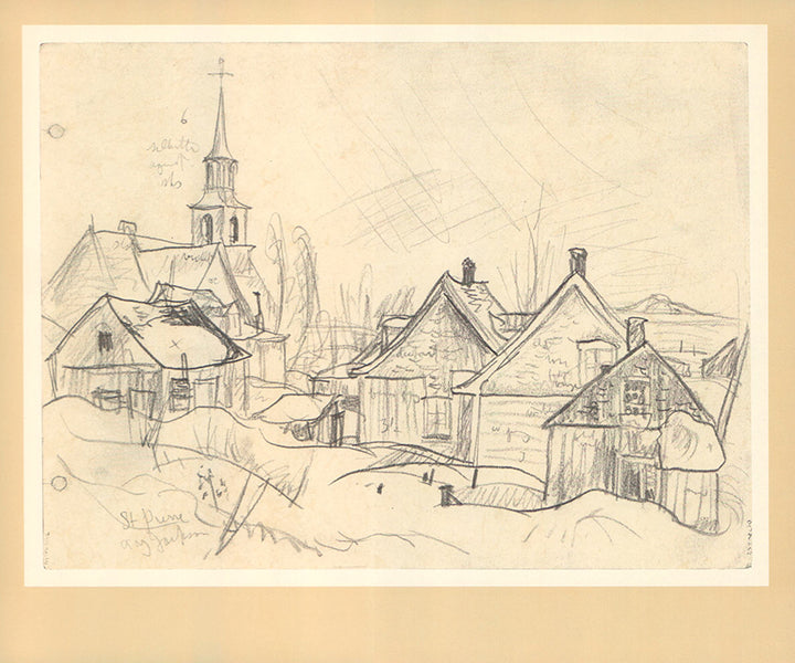 St-Pierre, 1940 by Alexander Young Jackson - 10 X 12 Inches (Offset Fine Art Print)