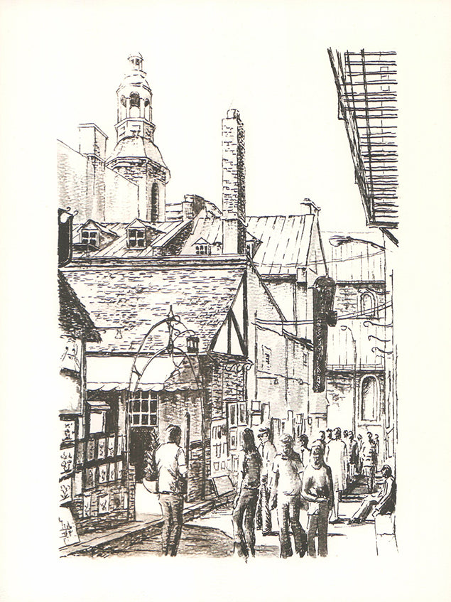 Rupert Rue Rue du Tresor - Old Montreal by Paul Rupert - 9 X 12