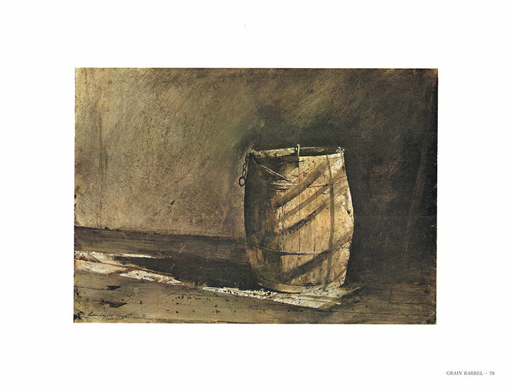 Grain Barrel by Andrew Wyeth - 13 X 17 Inches (Art Print)