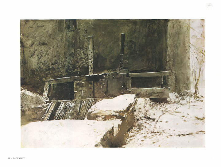 Race Gate by Andrew Wyeth - 13 X 17 Inches (Art Print)
