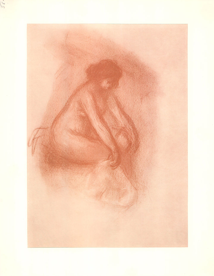 Nude Torso of Woman by Pierre-Auguste Renoir - 14 X 18 Inches (Offset Lithograph)