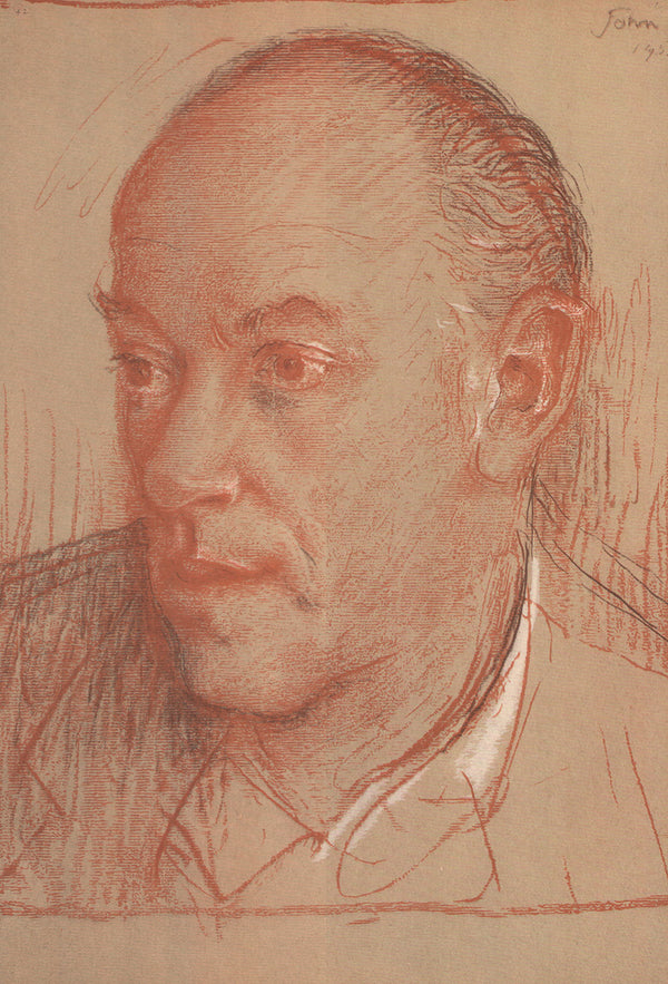 Baron Philippe de Rothschild, 1953 by Augustus Edwin John - 12 X 17 Inches (Offset Lithograph Signed and Dated Fine Art Print)