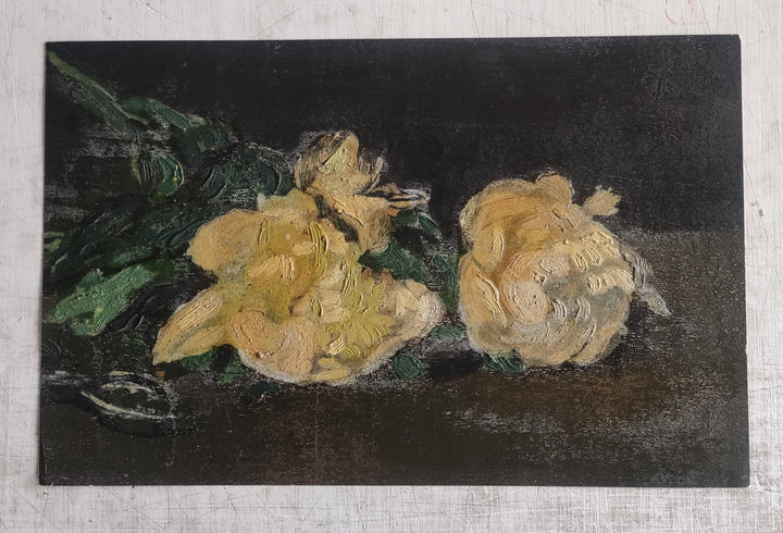 Pivoines Blanches et Secateur by Edouard Manet - 11 X 17 Inches (Hand Painted Oil Reproduction)