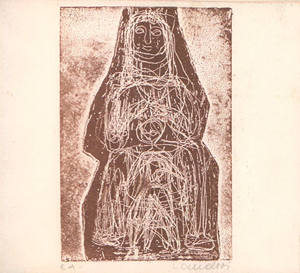 Woman by Eva Landori - 6 X 6 Inches (Etching Numbered & Signed)