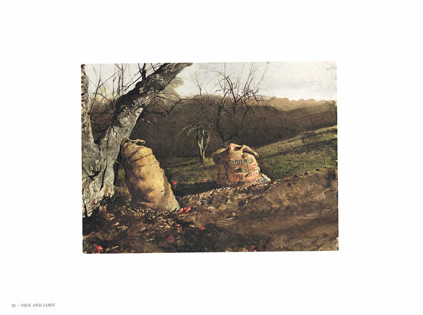 Nick and Jamie by Andrew Wyeth - 13 X 17 Inches (Art Print)