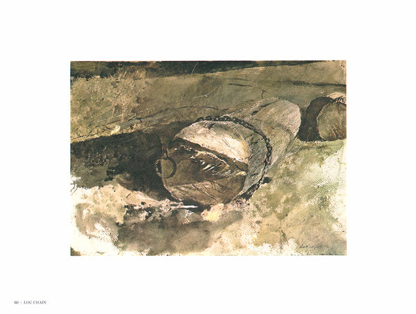 Log Chain by Andrew Wyeth - 13 X 17 Inches (Art Print)