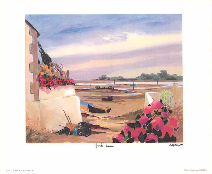 Maree Basse by Jean-Claude Carsuzan - 10 X 12 Inches (Offset Lithograph)