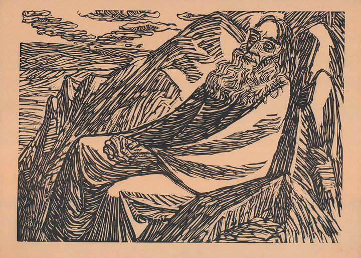 The Seventh Day, 1920-21 by Ernst Barlach - 12 X 12 Inches (Etching)