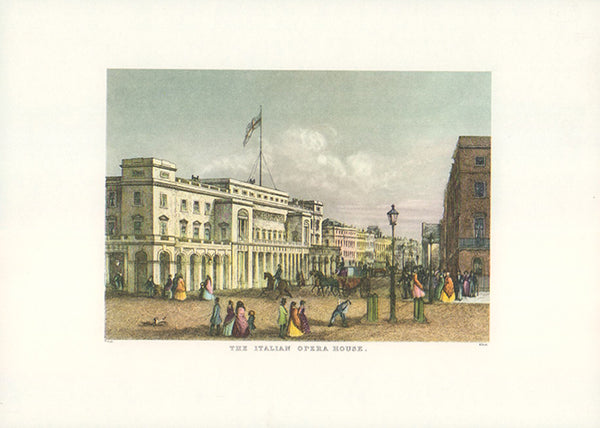 The Italian Opera House London, England by W. E. Albutt - 7 X 10 Inches (Offset Lithograph Fine Art Print)