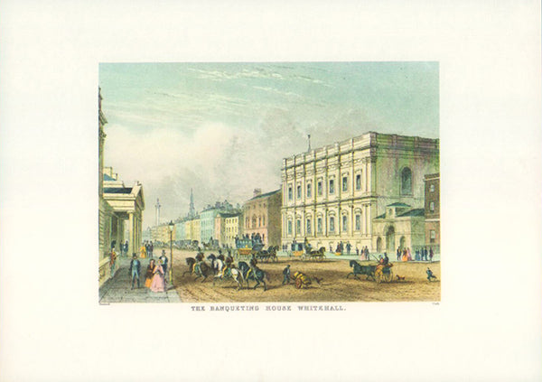 Victorian London The Banqueting House Whitehall by Thomas Hosmer Shepherd - 7 X 10 Inches (Offset Lithograph Fine Art Print)