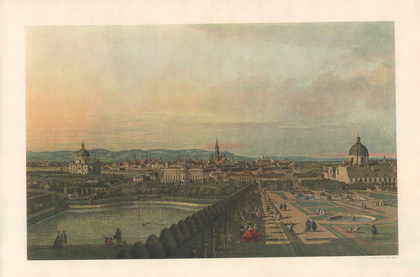 Vienna Viewed from the Belvedere Palace 1759 by Bernado Bellotto Canaletto - 16 X 23 Inches (Offset - Lithograph)