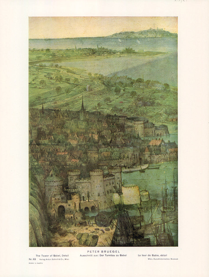 The Tower of Babel by Peter Bruegel - 11 X 15 Inches (Offset Lithograph Fine Art Print)