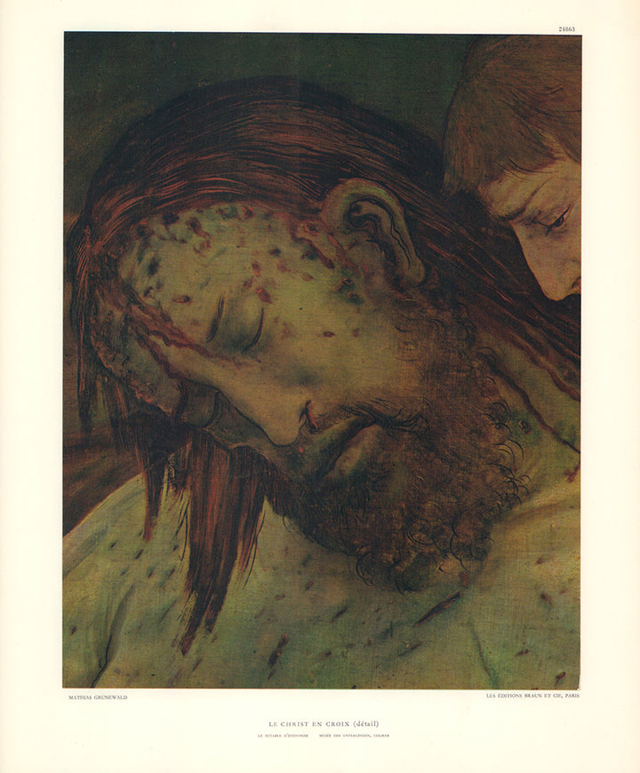 Le Christ en Croix by Mathias Grunewald - 12 X 15 Inches (Offset Lithograph Fine Art Print)