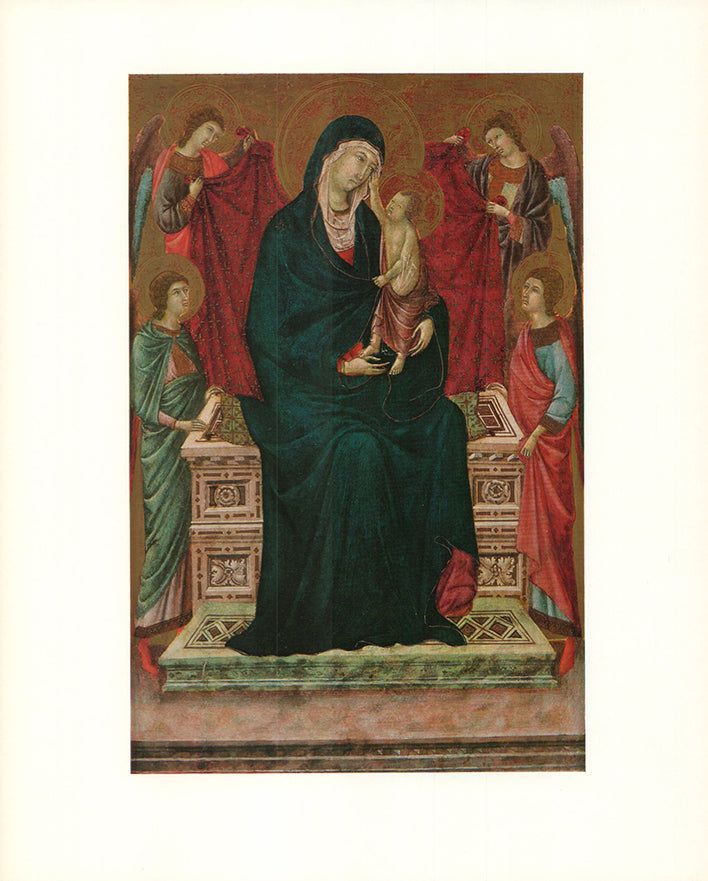 The Virgin and Child with Four Angels by Duccio - 10 X 13 Inches (Offs