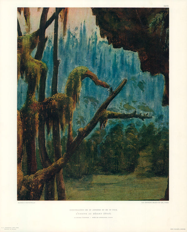 L Ermite au Desert by Mathias Grunewald - 12 X 15 Inches (Offset Lithograph Fine Art Print)