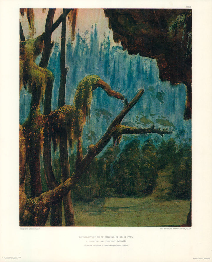 L Ermite au Desert by Mathias Grunewald - 12 X 15 Inches (Offset Lithograph Fine Art Print)