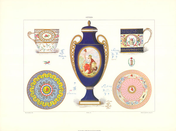 Museum and Collections at the National Factory of Sèvres by Edouard Garnier - 12 X 16 Inches (Offset Lithograph Fine Art Print)