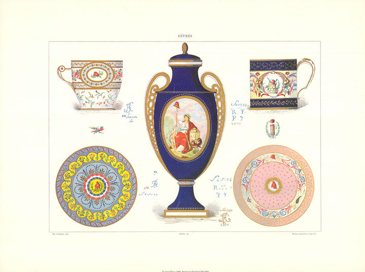 Museum and Collections at the National Factory of Sèvres by Edouard Garnier - 12 X 16 Inches (Offset Lithograph Fine Art Print)