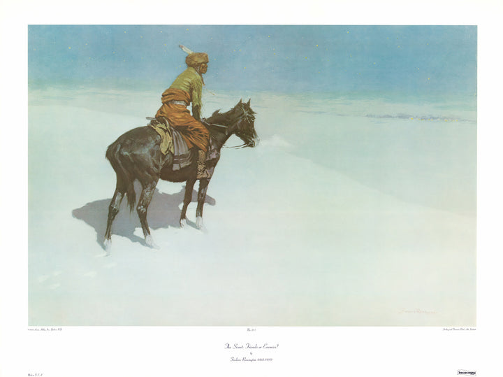 The Scout: Friends or Enemies? by Frederic Remington - 25 X 33 Inches (Art Print)