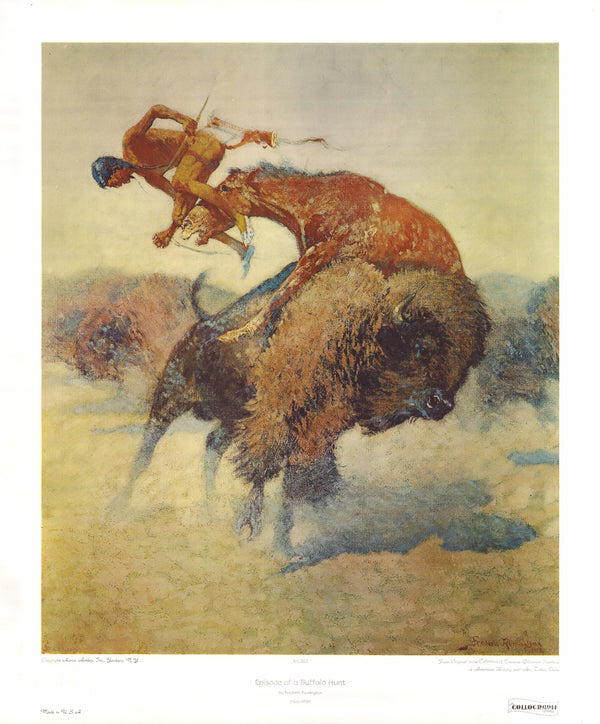 Episode of a Buffalo Hunt by Frederic Remington - 26 X 31 Inches (Art Print)