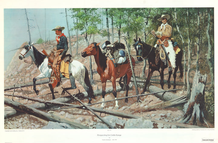 Prospecting for Cattle Range by Frederic Remington - 27 X 40 Inches (Art Print)