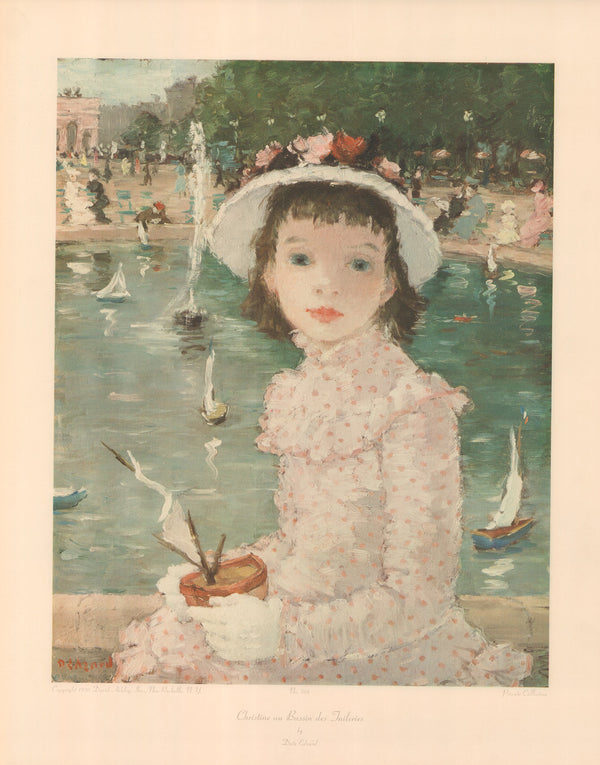Christine au Bassin des Tuileries by Dietz Edzard - 20 X 25 Inches (Art Print)