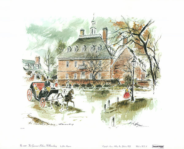 The Governors Palace, Williamsburg by John Haymson - 17 X 21 Inches (Art Print)
