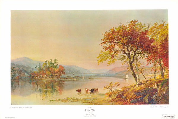 River Isle by Jasper F. Cropsey - 16 X 23 Inches (Art Print)
