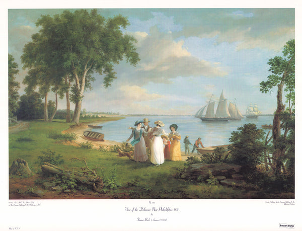 View of the Delaware Near Philadelphia, 1831 by Thomas Birch - 20 X 26 Inches (Art print)