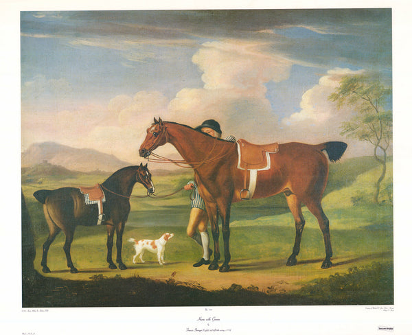 Horse With Groom by Francis Stringer - 28 X 34 Inches (Art Print)