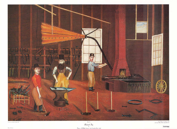 Blacksmith Shop by Francis A. Beckett - 26 X 36 Inches (Art Print)