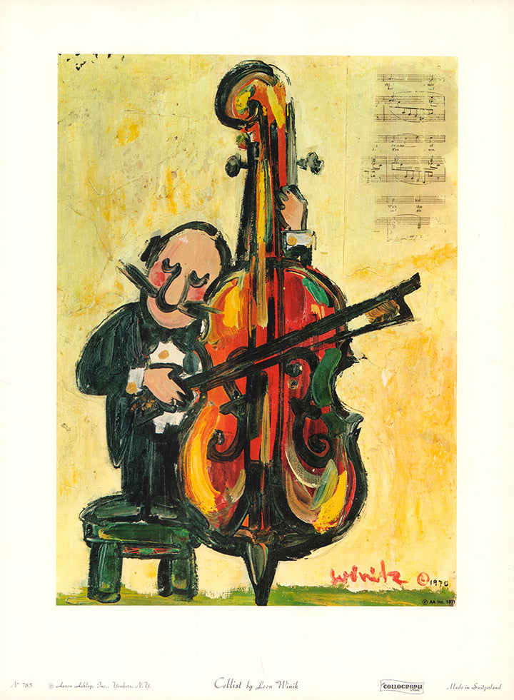 Cellist by Leon Winik - 12 X 16 Inches (Art Print)