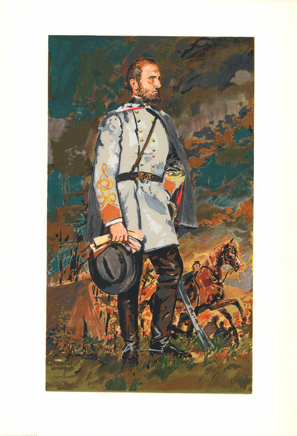 Gen. Stonewall Jackson by L. Cary - 23 X 32 Inches (Hand Colored Art Print)