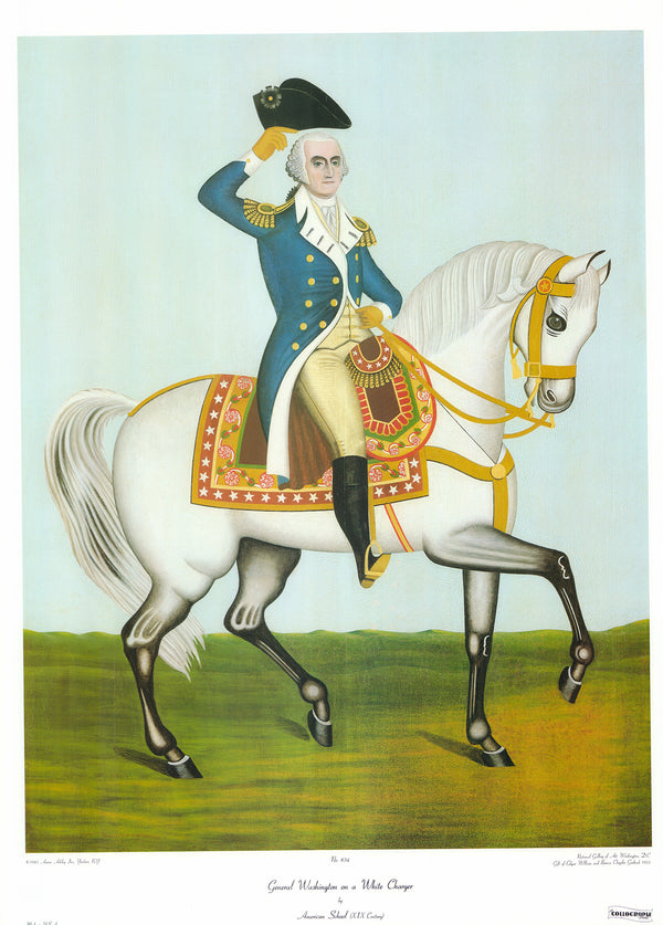 General Washington on the White Charger by Anonymous - 21 X 28 Inches (Art Print)