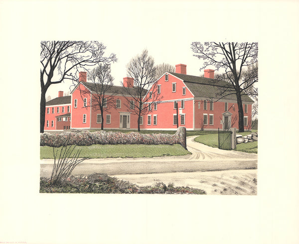 Wayside Inn by David Grose - 17 X 21 Inches (Offset Lithograph Hand Colored)