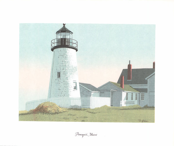 Pemaquid, Maine by David Grose - 18 X 21 Inches (Offset Lithograph Hand Colored)