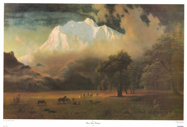 Mount Adams, Washington by Albert Bierstadt - 26 X 38 Inches (Art Print)