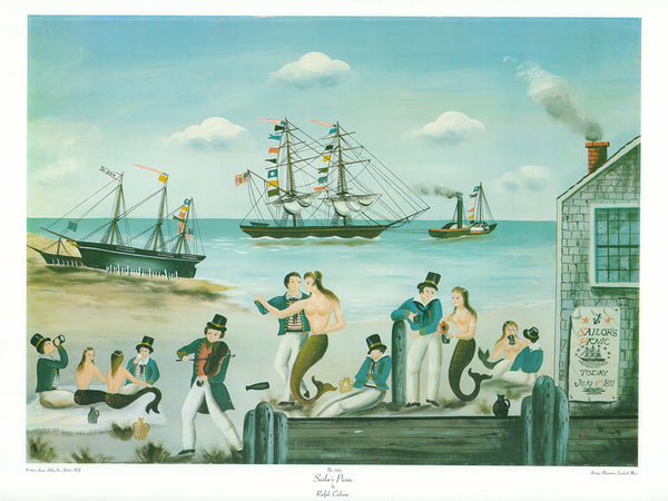 Sailors Picnic by Ralph Cahoon - 21 X 28 Inches (Art Print)